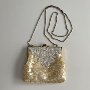 La Regale Gold and Silver Sequin Bag